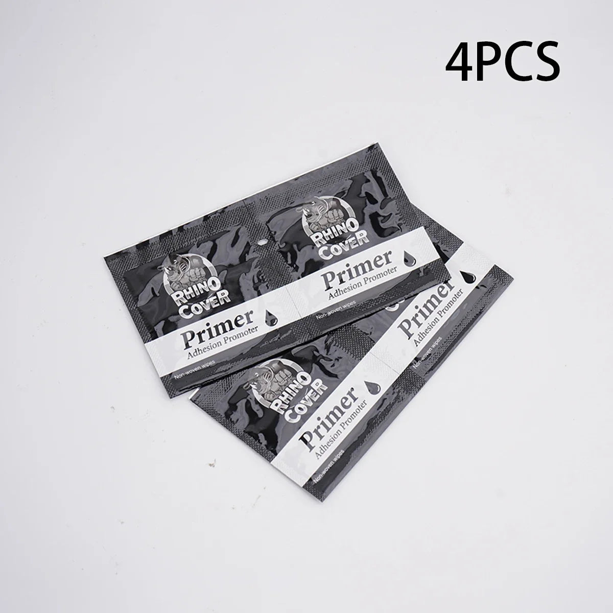 RHINO COVER Primer Adhesion Promoter Bags Non-Woven Wipes for Double Sided Adhesive Tape Enhancers Increase The Adhesion Qme 4pcs