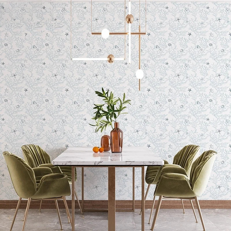 Green White Wallpaper Peel Stick Boho Contact Paper Cabinets Leaf Qme Haiyun 3mx44cm
