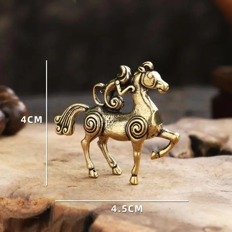 2026 Year Horse Feng Shui Figurines Miniatures Bless Career Success Qme onesize