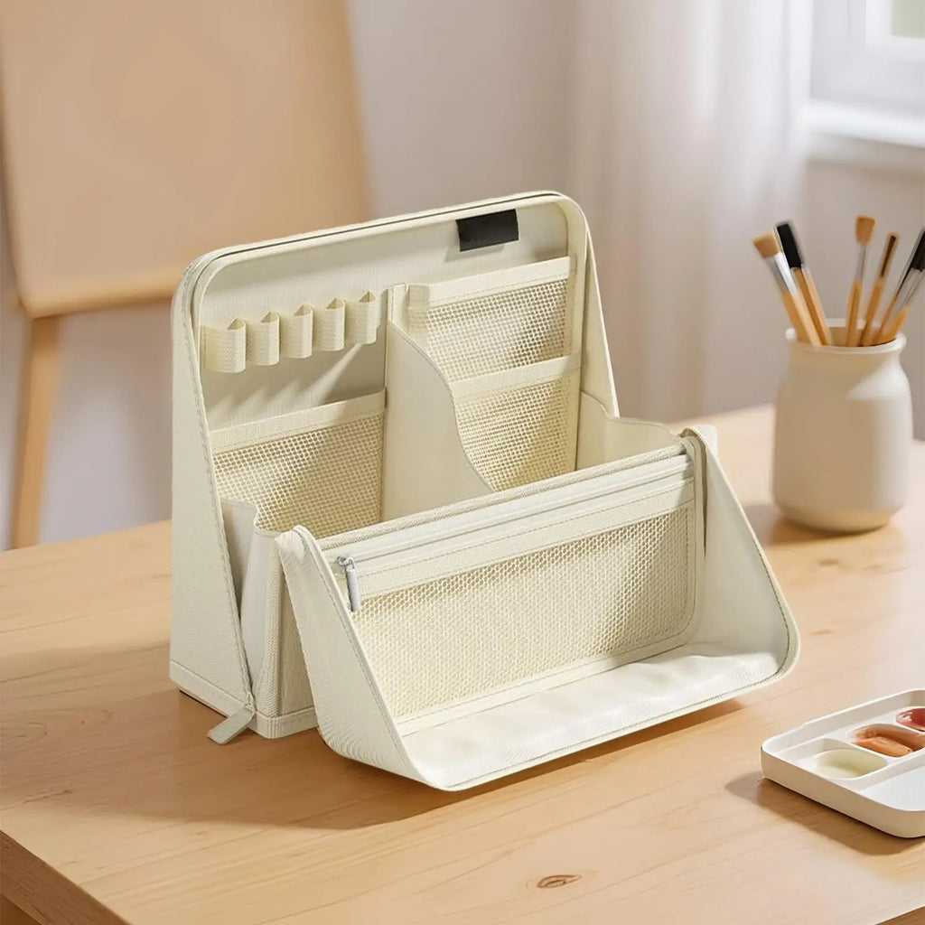 Large Pencil Case Aesthetic Waterproof Storage Organizer Standing Pen Qme