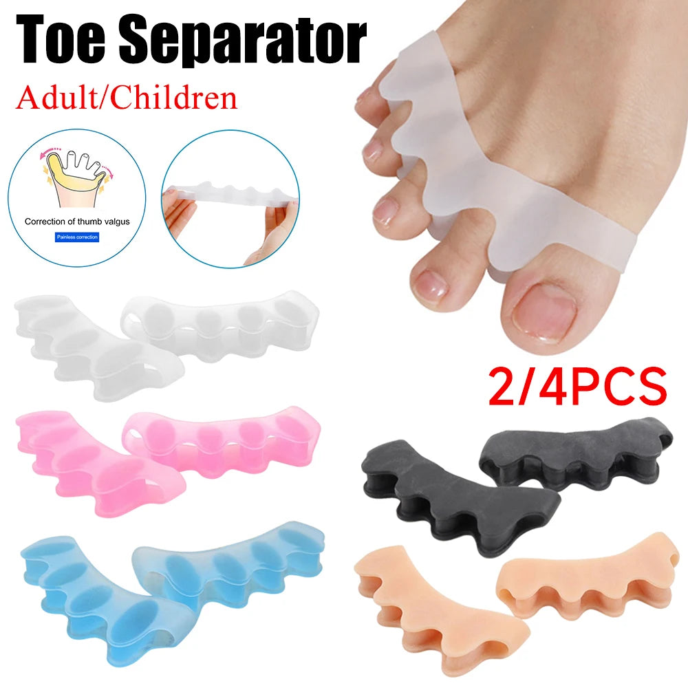 2 Soft Reusable Elastic Toe Separator Comfort Foot Spacer Pad Adult Qme