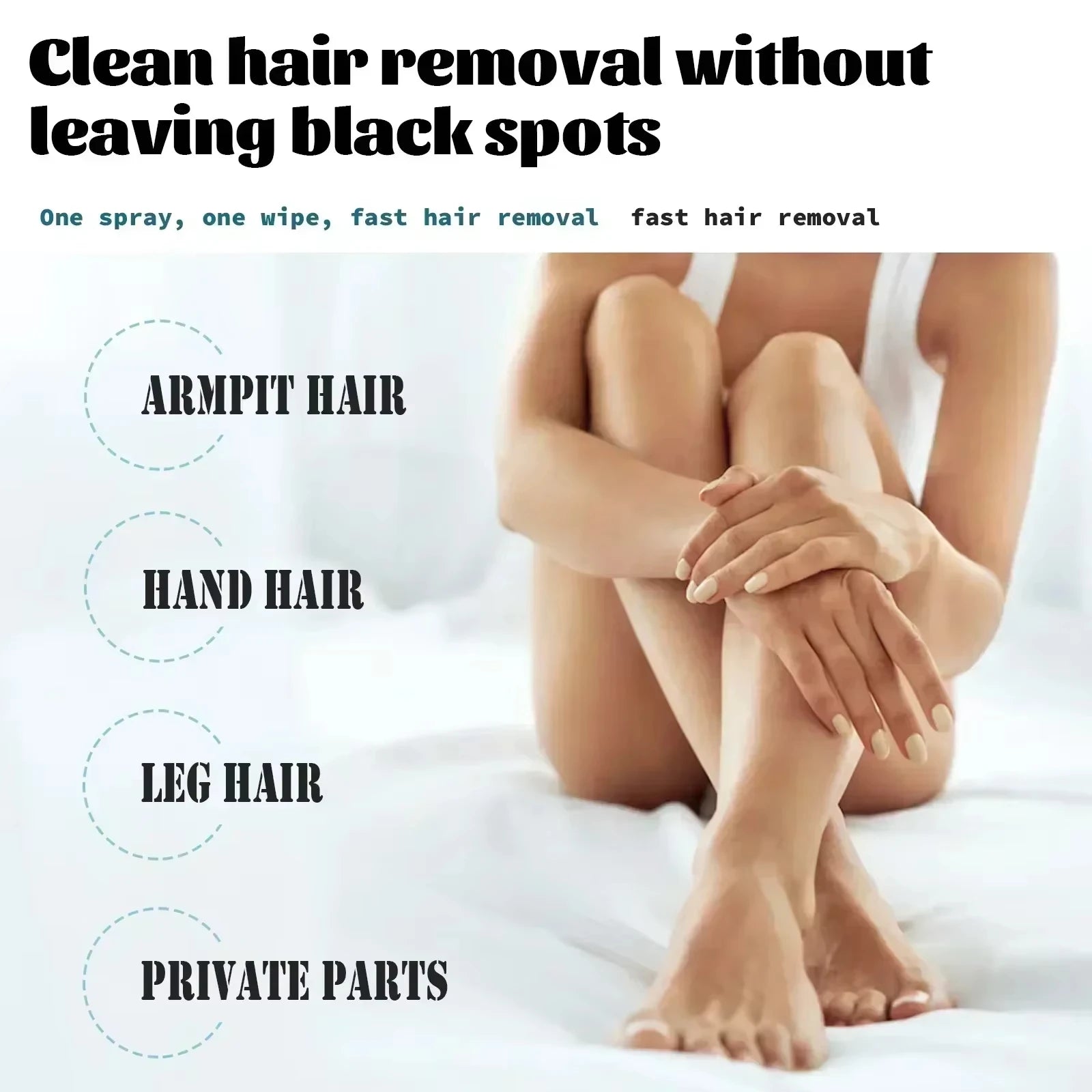 Natural Hair Inhibiting Spray Gently Soothes Nourishes Skin Painless Depilatory Agent Inhibits Hair Growth in Chest Armpit Thigh Qme