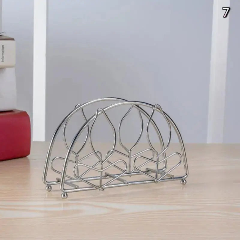 Metal Iron Napkin Holder Paper Drawer Storage Bracket Organizer Qme 7