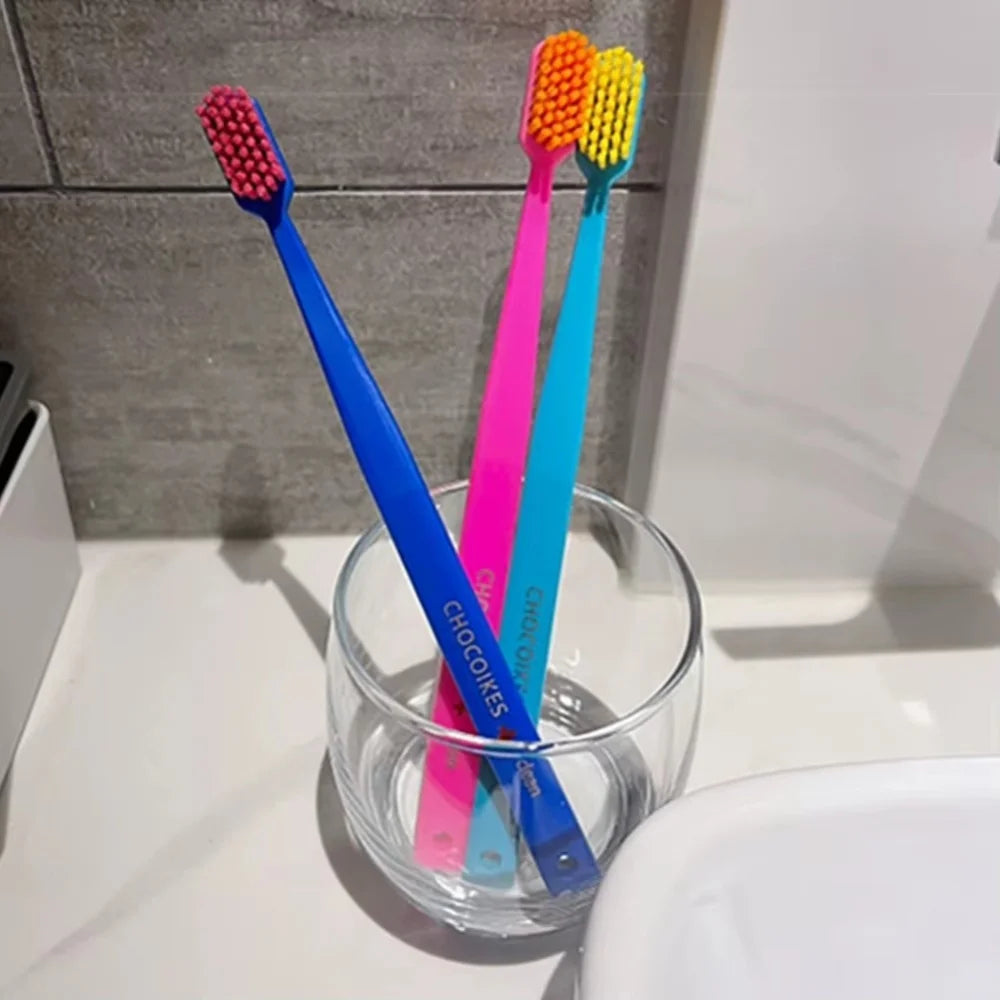 5pcs Ultra Soft Toothbrush Colored Men Women Adult Household Tooth Brush Orthodontic Teeth Brush Oral Hygiene for Sensitive Gum Qme