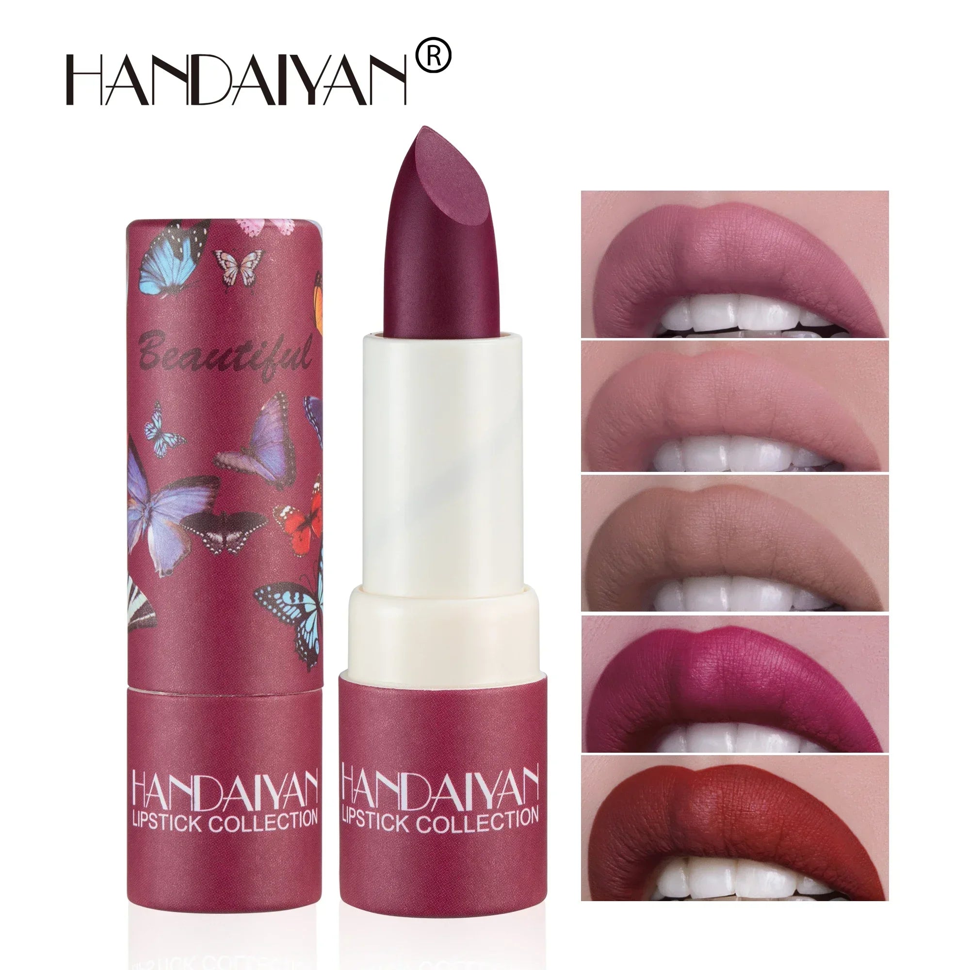 8 Colors Matte Velvet Texture and Is Not Easy to Fade. Naked Color Lipstick, Matte Paper Tube Lipstick Christmas gift Qme