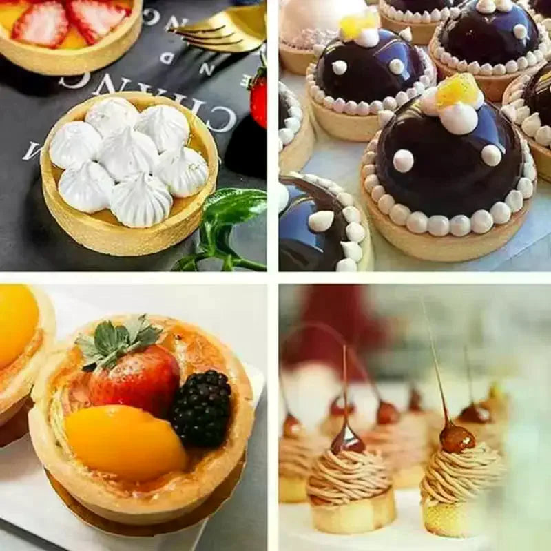 5/6/7/8CM Classic 304 Stainless Steel Mousse Ring Cake Mold With Hole Tart Bottom Tower Fruit Pie Quiches Baking Tool Qme