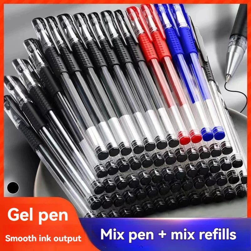 Gel Pen Set School Supplies Black Blue Red Ink,Bullet Tip 0.5mm,Ballpoint Pen Kawaii Pen Writing Tool School Office Stationery Qme