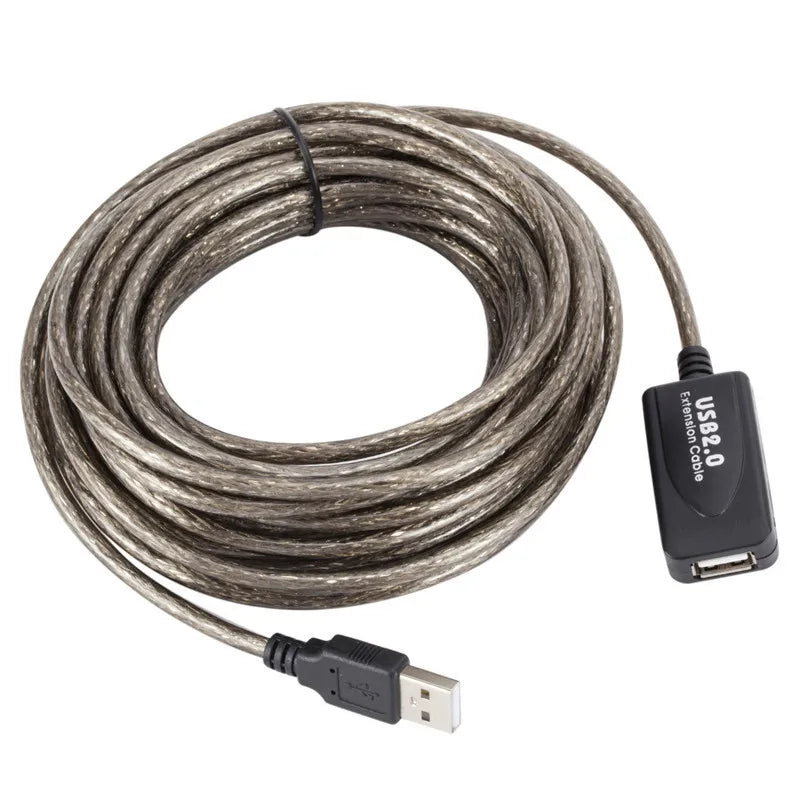 USB Signal Amplifier Extension Cable 5M 20M USB Data Cable for Computer Scanner Gun USB Extension Cord Qme 5M