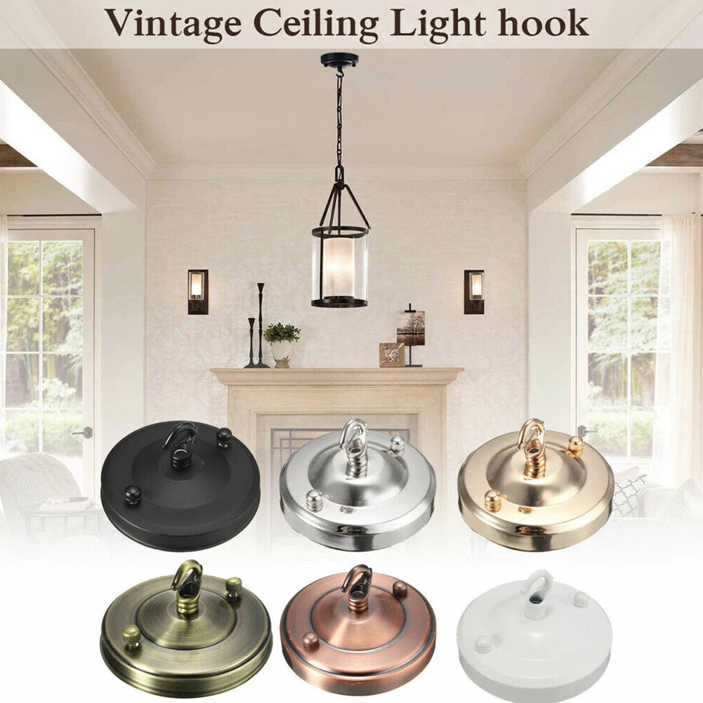 Vintage Lamp Base Hook Ceiling Plate Holder Light Fitting Chandelier Qme