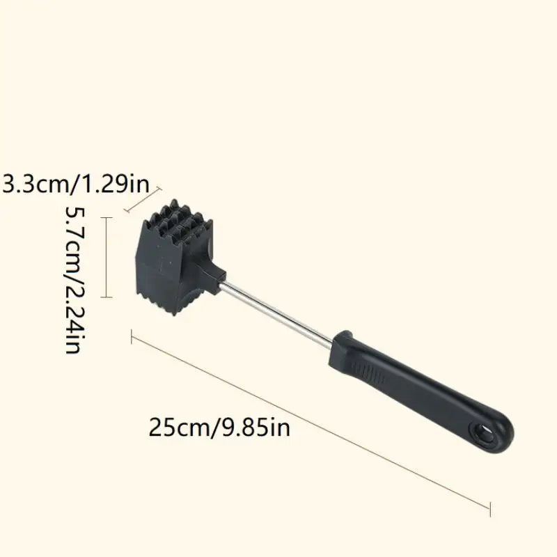 1Pcs Double-Side Beef Steak Pork Meat Hammer Beater Mallet Beef Chicken Kitchen Meat Poultry Tool Qme black