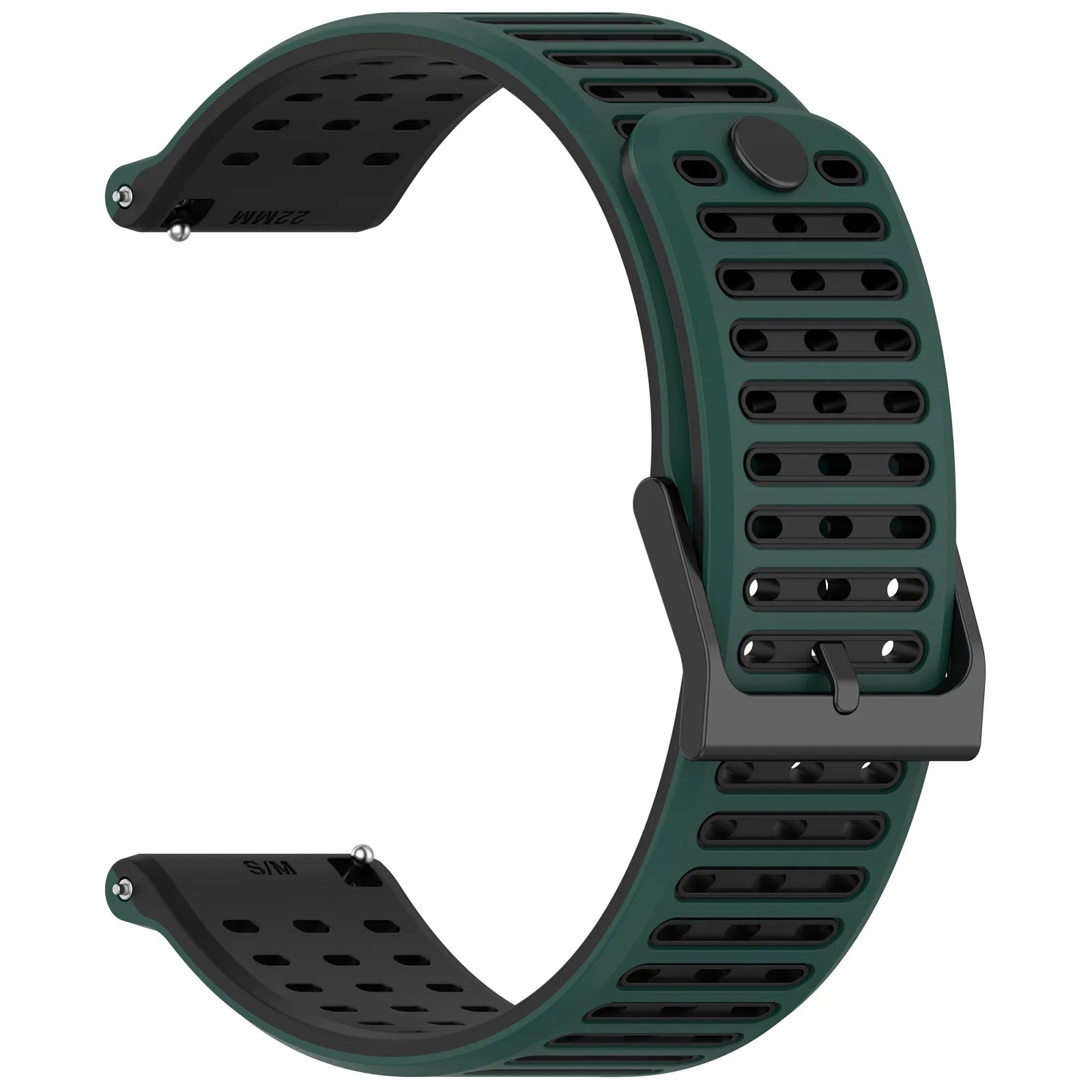 22mm Wristband For Suunto Vertical 2/RACE 2 Two-Tone Silicone Strap for Honor GS3 Replacement Band Bracelet for Honor watch 4pro Qme DGreen 22mm Universal band