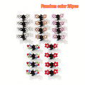 Mini Hair Clips Plum Flower Crystal Design Drill Hair Claw Pins for Women Styling Accessories for Parties Weddings Birthdays Qme Random color 20pcs