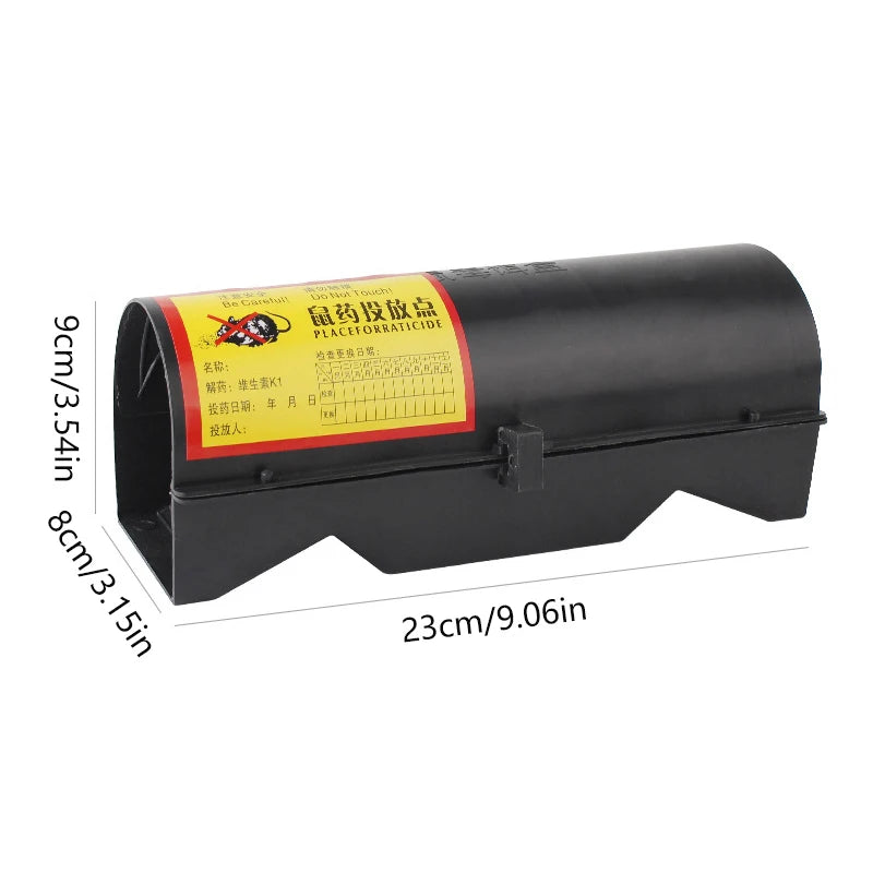 ^Poison Bait Box High Temperature Resistance 23×9×8CM Rat Box Mice Control Catcher Bait Box Garden Supplies Qme