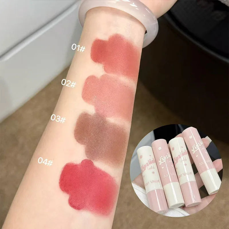 Art Value Matte Lipstick Soft Finish Subtle Sparkle Lip Gloss Ideal Qme