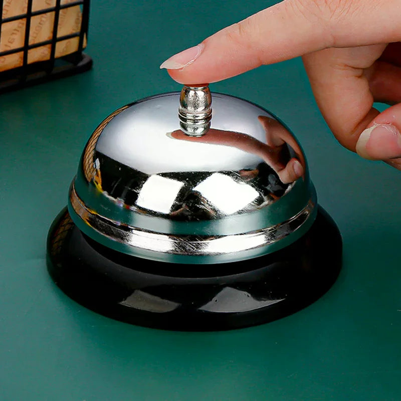 Vintage Metal Service Bell Counter Desk Bell For Restaurant, Hotel, Game Show, Coffee Shop Multifunctional Portable Hand Bell Qme