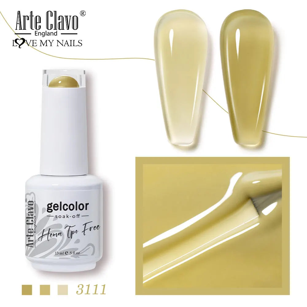 Arte Clavo Summer Nails Tip Candy Series Jelly Gel Nail Polish Blue