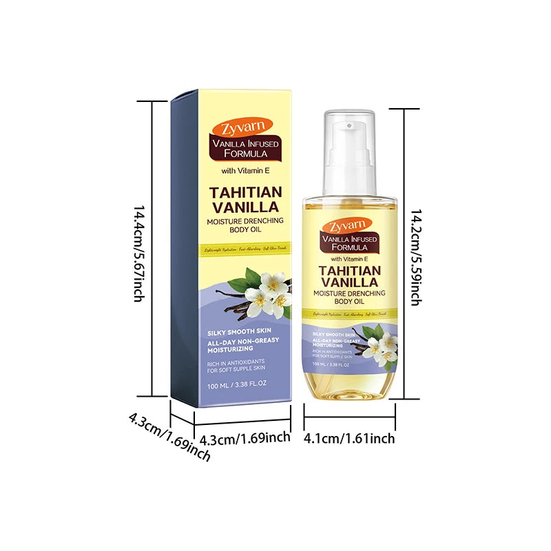 Vanilla Flavored Cocoa Butter Body Oil Quickly Absorbs Silky Light Qme