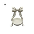 3D Printed White Bow Storage Tray, Girly Cute Jewelry Organizer Dish Home Vanity Table Decor Qme A