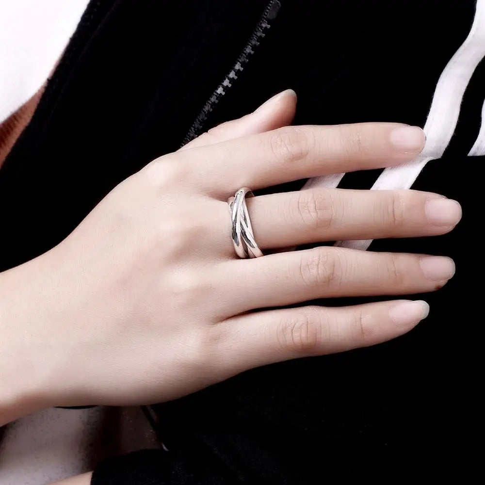 Cute Women Lady Wedding Beautiful Charm Fashion Women 925 Sterling Silver Rings Jewelry Cute Lover Gift Qme