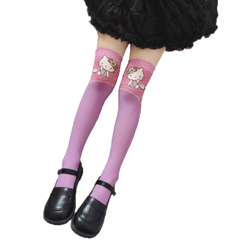 Girls Cute Bunny Stockings Cartoon Two-dimensional Female Universal Qme style8 One Size