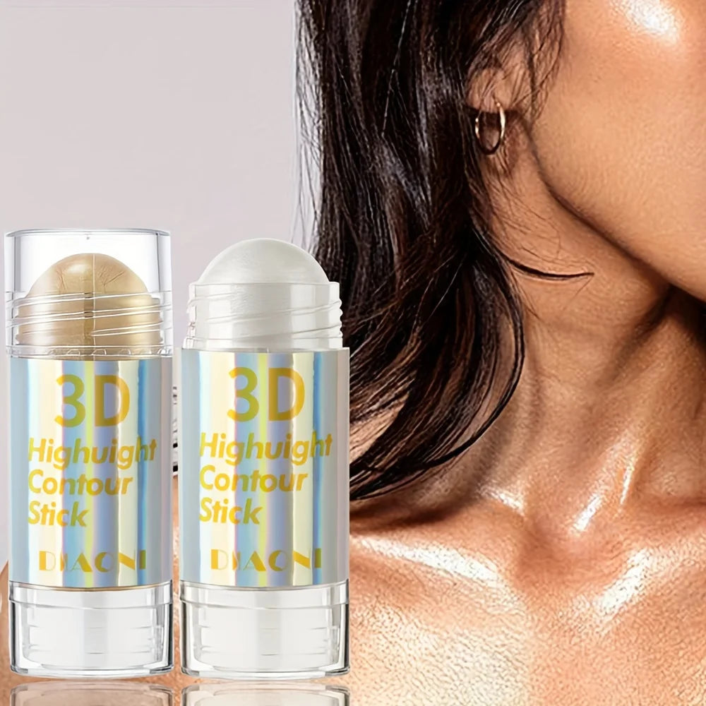 Shimmer Blush Stick Water Light Highlighter Make Up Face Body Glitter Qme