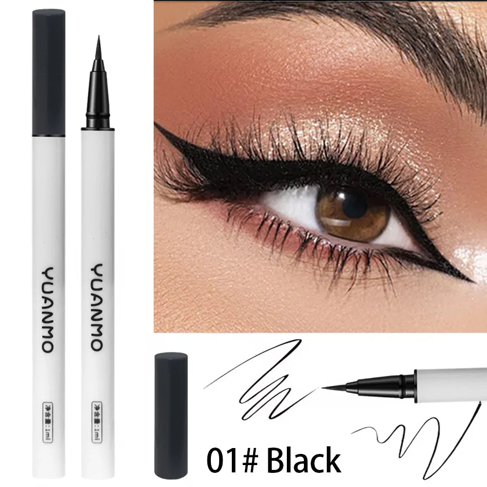 Ultra-fine Brown Liquid Eyeliner Waterproof Sweatproof Quick-dry Qme 01 black