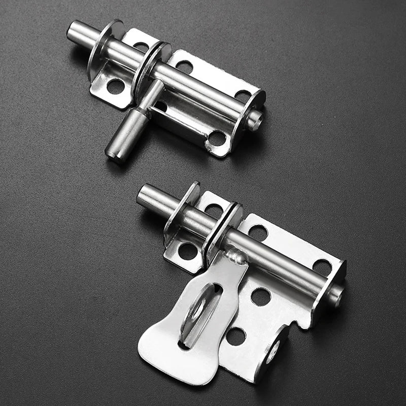 Durable Stainless Steel Door Latch Solid Slide Bolts Lock Home Safety Qme