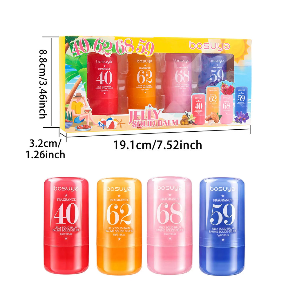 4-pack Jelly Solid Fragrance Long-lasting Elegant Fresh Multiple Qme