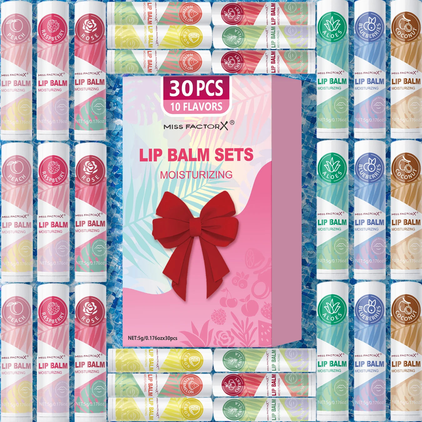 30pcs/box lipstick set, lip moisturizing, moisturizing, smooth, delicate, soft, shiny lips exclusive for women, the best choice Qme