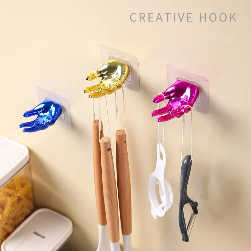 Creative Wall-mounted Display Rack For Storing Hair Accessories, Strong Adhesive Hooks For Hanging Without Drilling Holes Qme