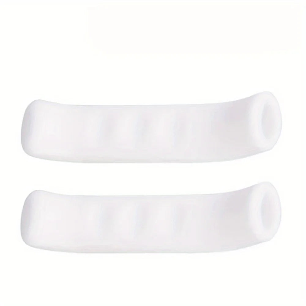 Bicycle Brake Lever Cover, Silicone Brake Lever Handle Protector, Anti Slip Brake Handle Protective Cover, Suitable for Bicycles Qme White 1pair