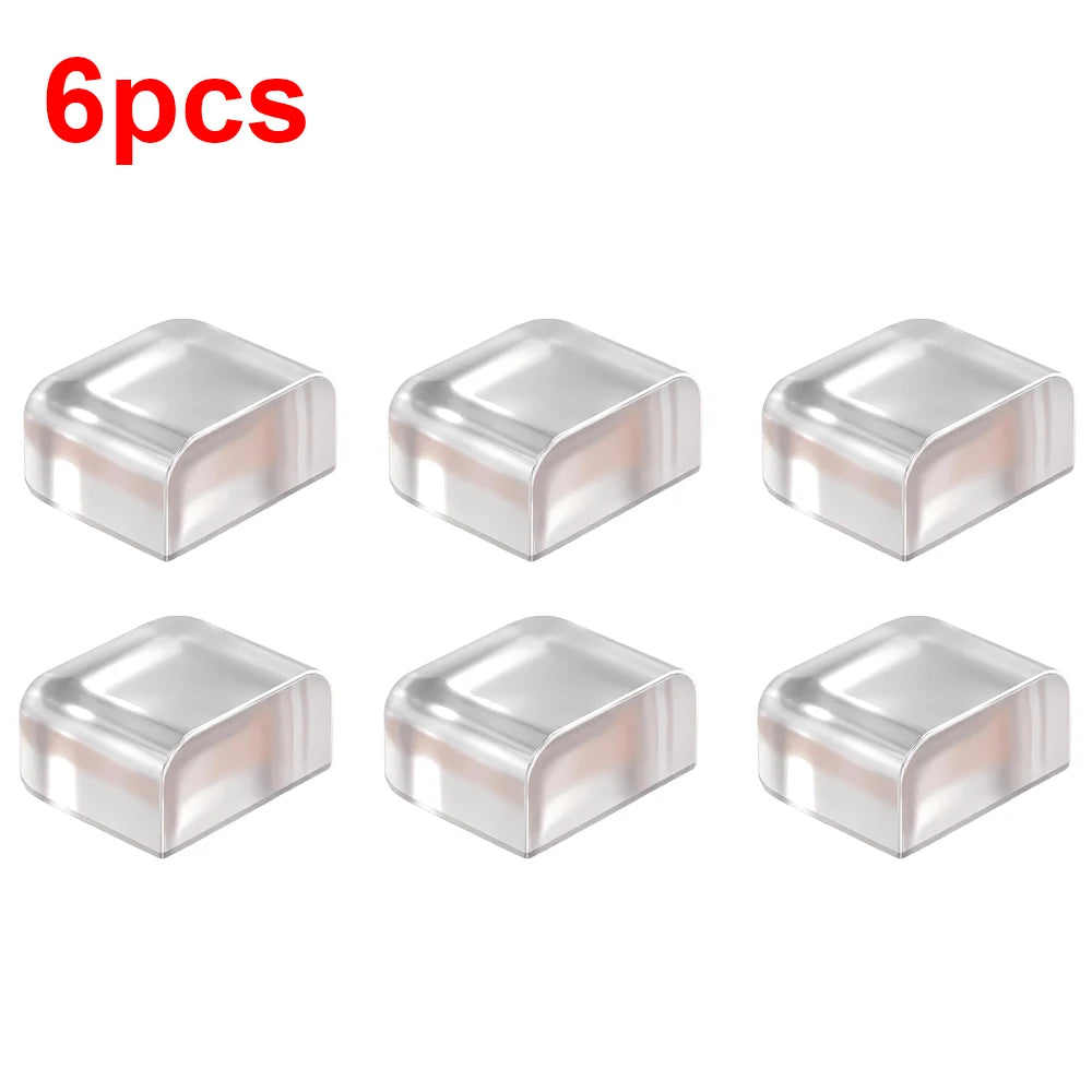 1-8pcs Thickened Silicone Door Stopper Clear Wall Guard Self Adhesive Rubber Bumper Pad For Door Knob Cabinet Furniture Corner Qme 6pcs