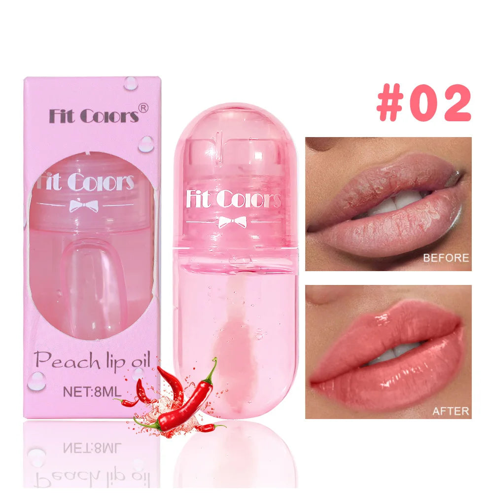 Mini Capsule Color Change Lip Gloss Lip Oil Makeup Glitter Moisturizing Transparent Shiny Glossy Nutritious Liquid Lipstick Qme 02