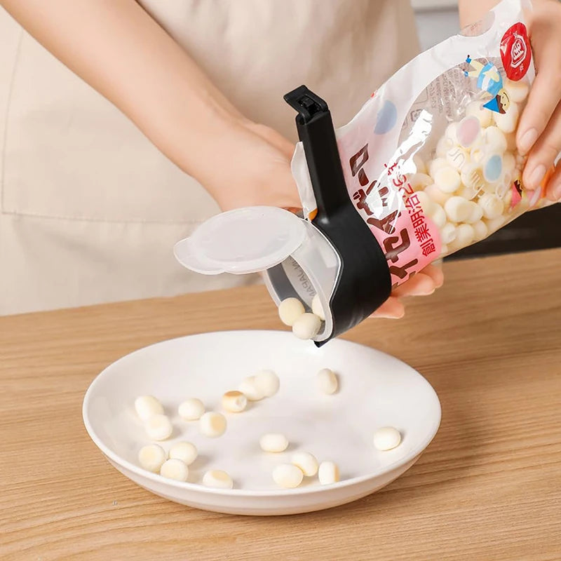 Pet Food Easy Pour Bag Clips Spout Durable Plastic Sealing Snacks Qme Default Title