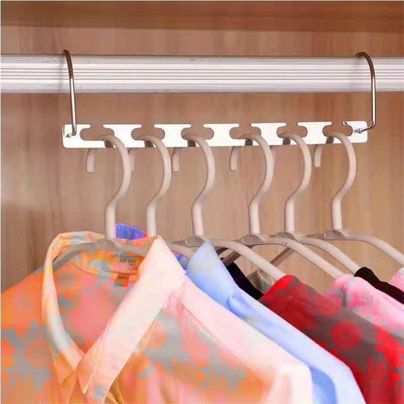 1pc 6 Holes Metal Hangers, Jackets Coats Hangers, Coats Storage Hangers Qme