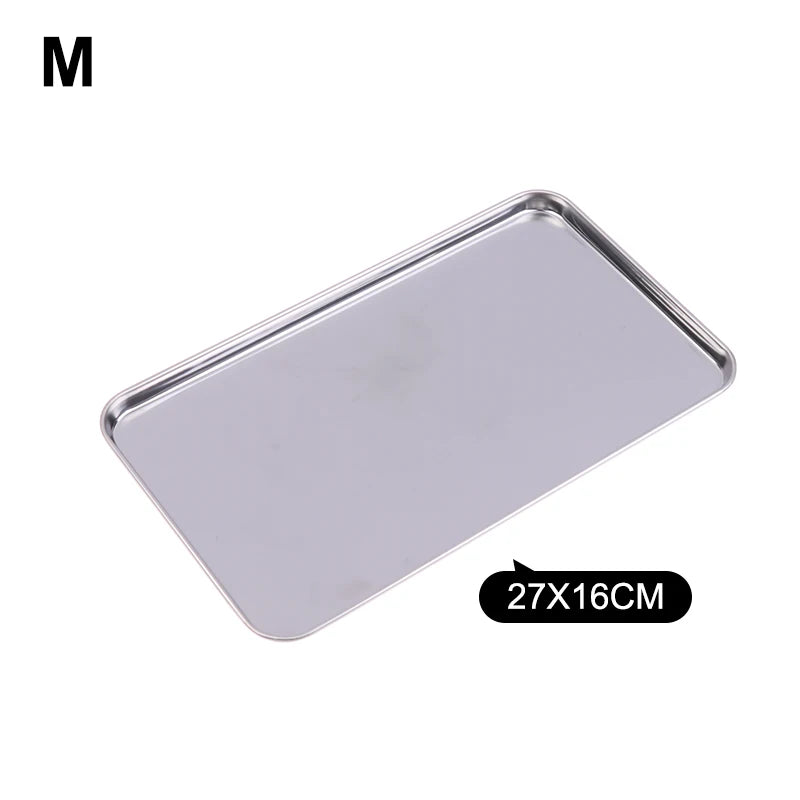 Dish Organizer Tray Home Decor Nordic Stainless Steel Rectangular Qme M