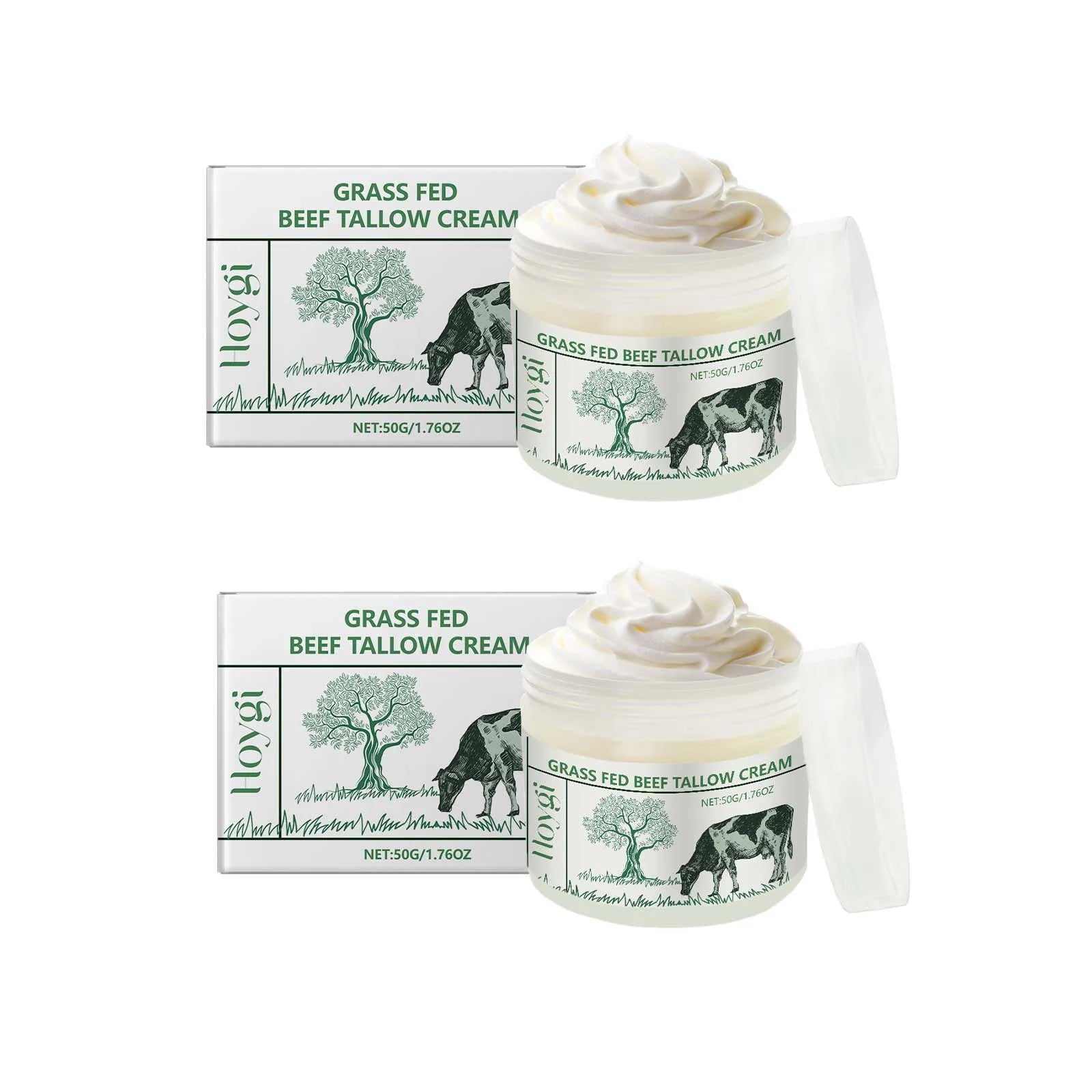 1/2/3Pcs Tallow Face Cream Lasting Moisturizing Body Lotion Rejuvenation Firming Nourishing Smooth Skin Care for Face Body Qme 2Pcs