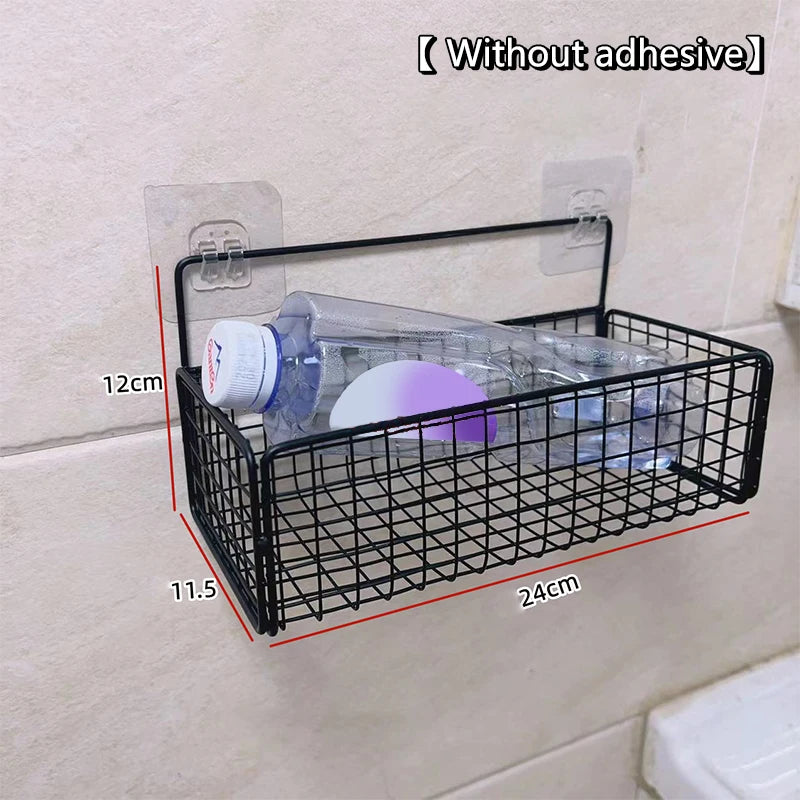Kitchen And Bathroom Storage Rack No Drilling Required Wall-Mounted Storage Rack Qme A1