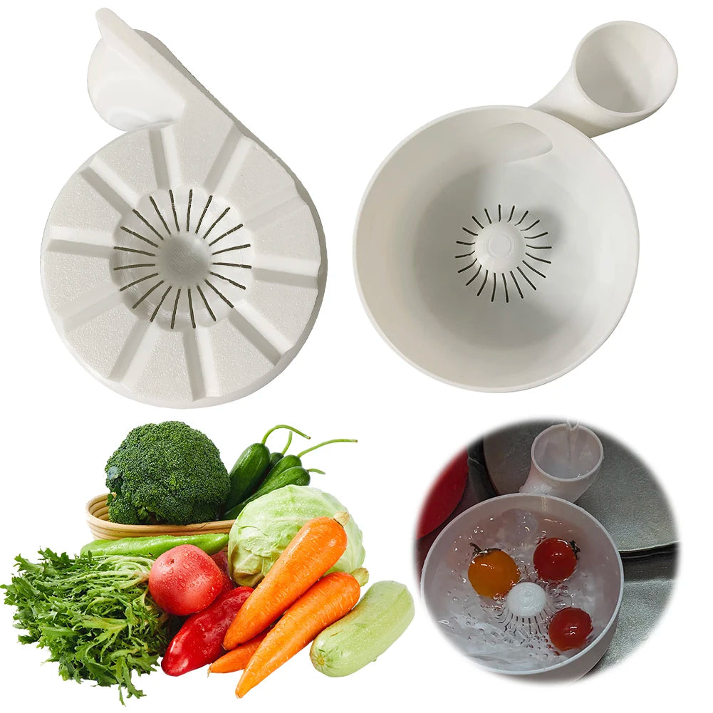 Portable Fruit Wash Bowl Vegetable Washer Fruit Food Washing Washing Spinner Cleaning Basket for Home Kitchen Draining Qme
