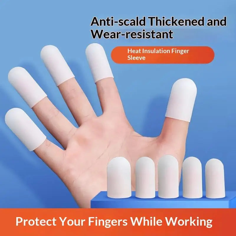5 Silicone Finger Protector Heat Resistant Anti Scalding Cots Qme