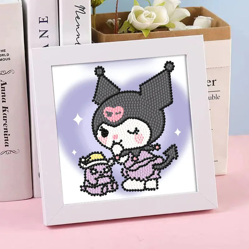 Hello Kitty Kuromi Diamond Painting DIY Craft Frame Cartoon Students Qme 35