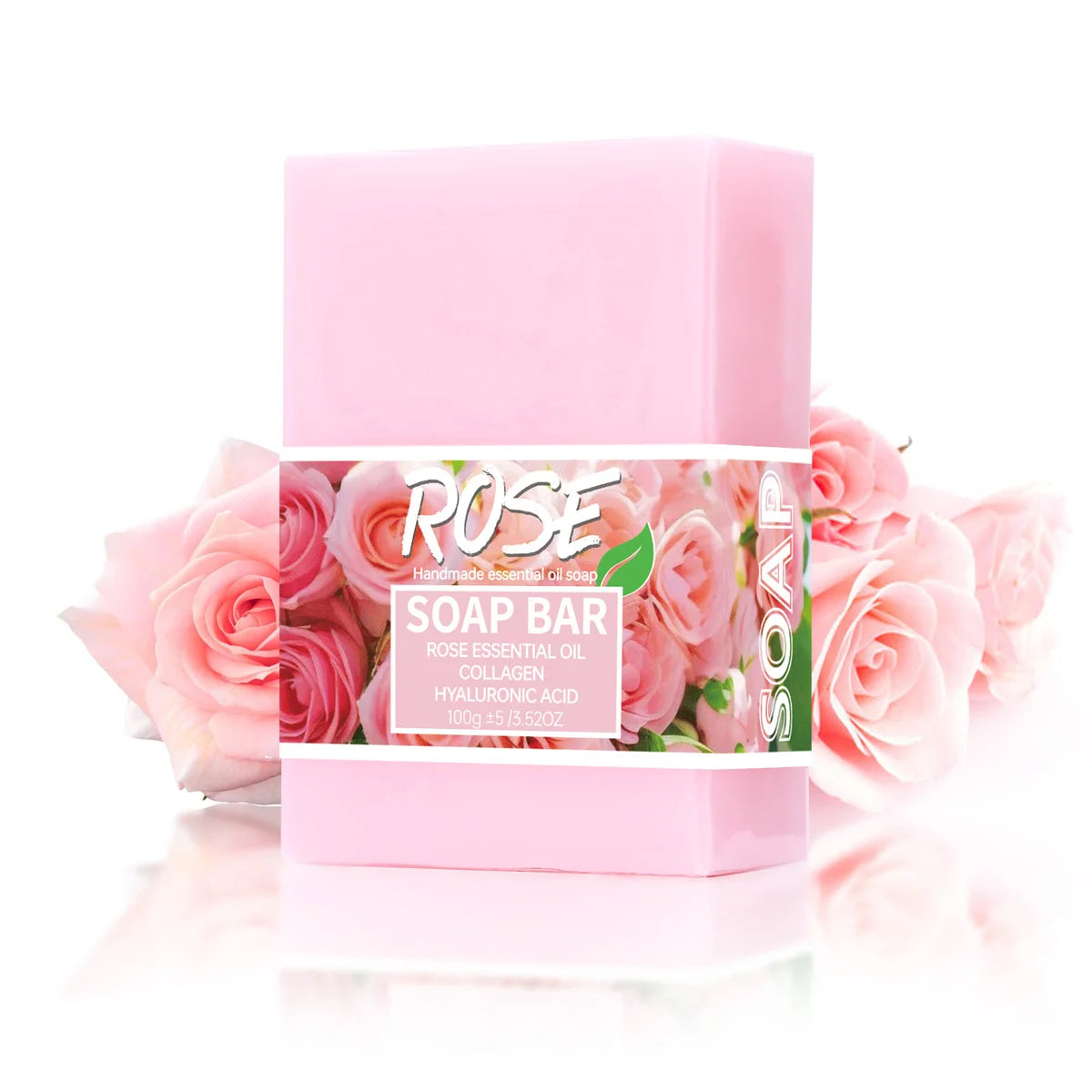 Rose Essential Oil Soap Pink Women's Intimate Facial Cleansing Qme