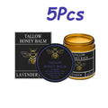 Beef Tallow Honey Cream Moisturizing Firming Soft Smoothing Skin Soothing Reduce Redness Hydrating Nourishing Tallow Honey Balm Qme 5Pcs