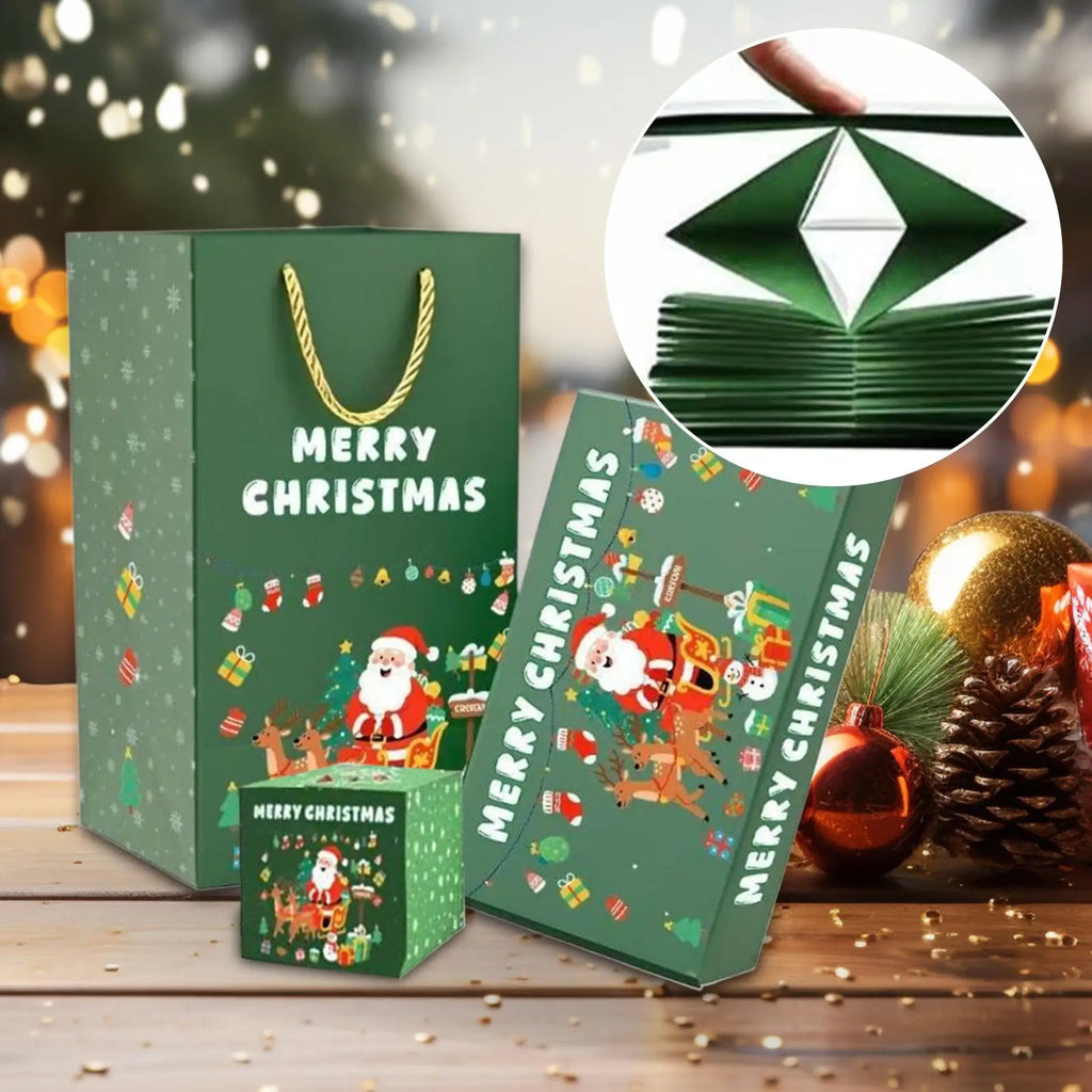 Christmas Money Box Bouncing Cash Creative Folding Case Birthday Game Qme