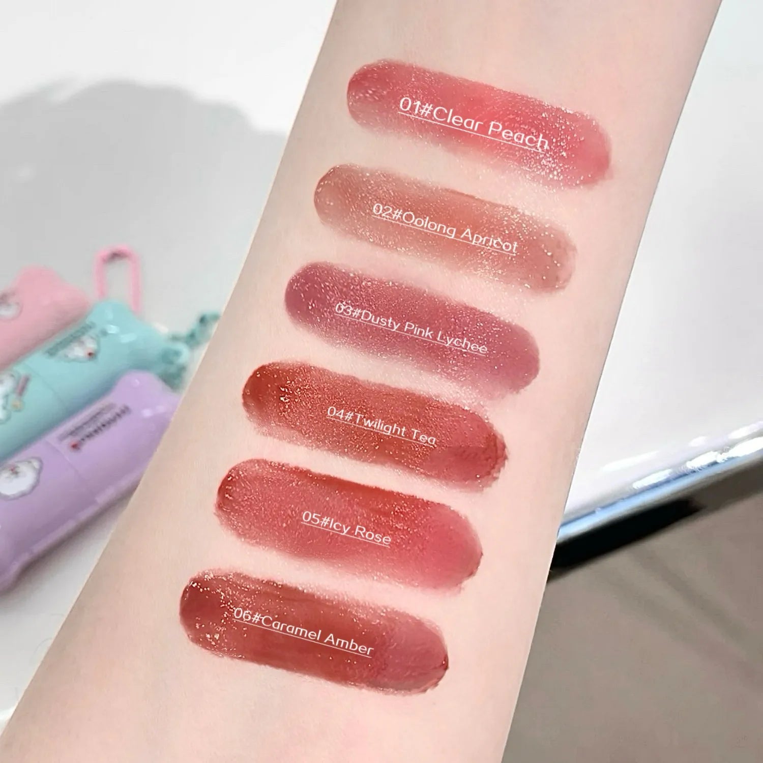SHAQINUO Glittering Mirror Lip Glaze Watery Shimmering Light Pendant Qme