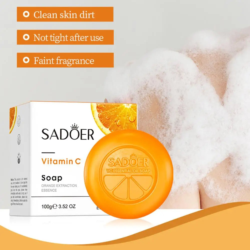 Vitamin C Brightening Soap Hydrating Face Body Radiant Glow Skin Qme