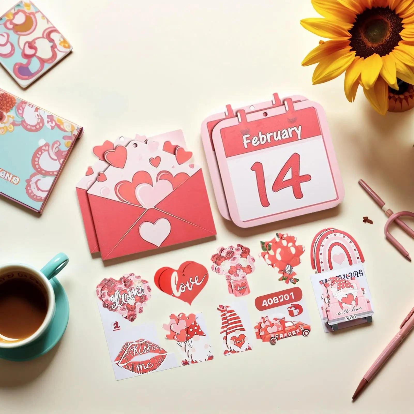 Valentine's Day Ornaments Slices Pendant Tags Decorations Valentines Qme