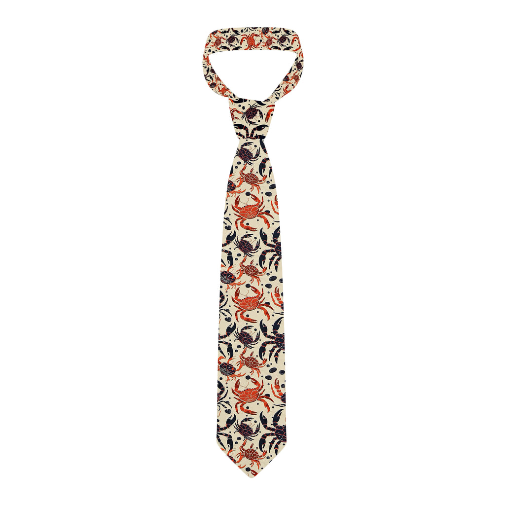 Fun Novel Lobster Crab Picture Design Tie Fashion Animal Print Men's Qme