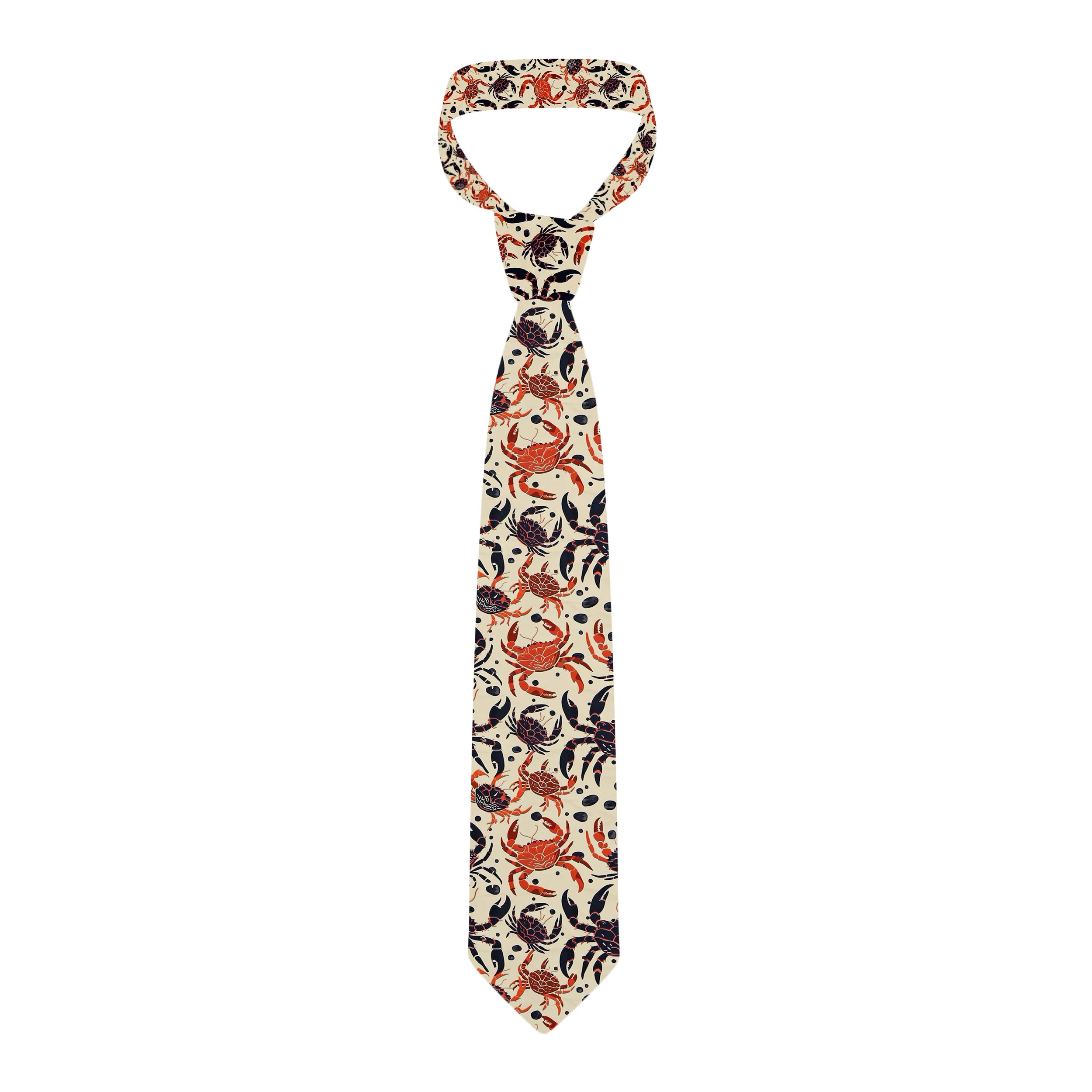 Fun Novel Lobster Crab Picture Design Tie Fashion Animal Print Men's Qme