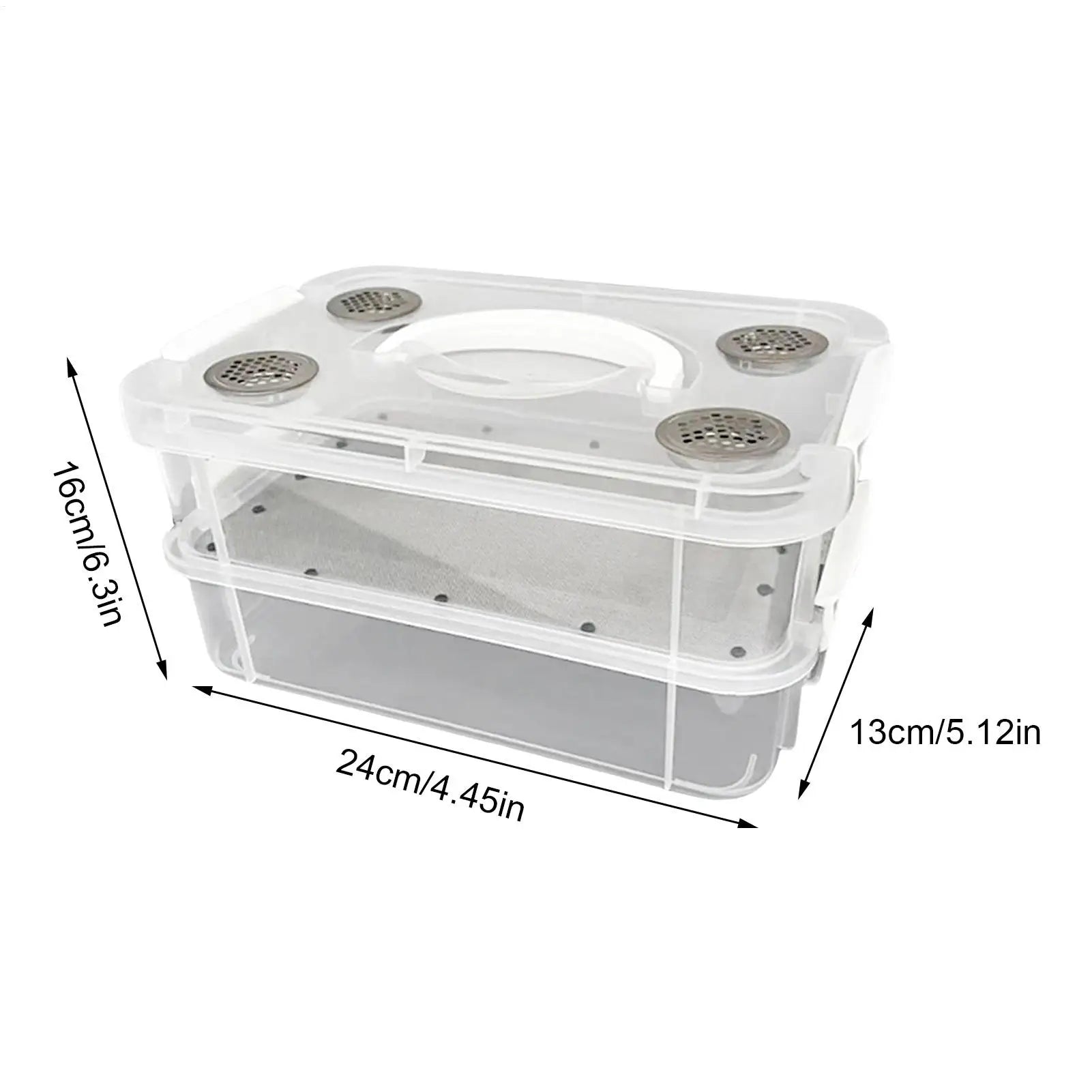 Mealworm Breeding Transparent Fine Mesh Corn Worm Feeding Bins Yellow Qme